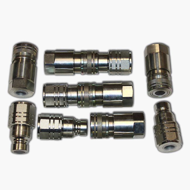 5 PIECE set of 1/2" Flat Face Couplers - view 1