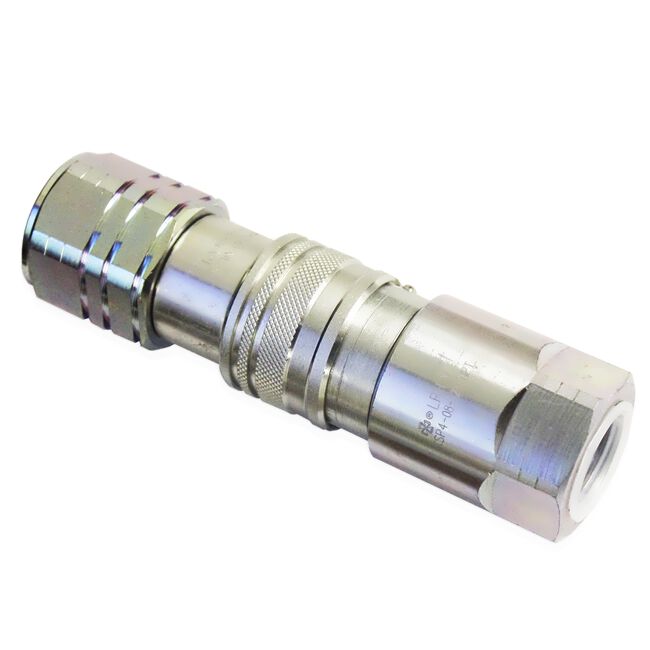 3/4" Flat Face Male and Female Hydraulic Coupler NPT - view 2