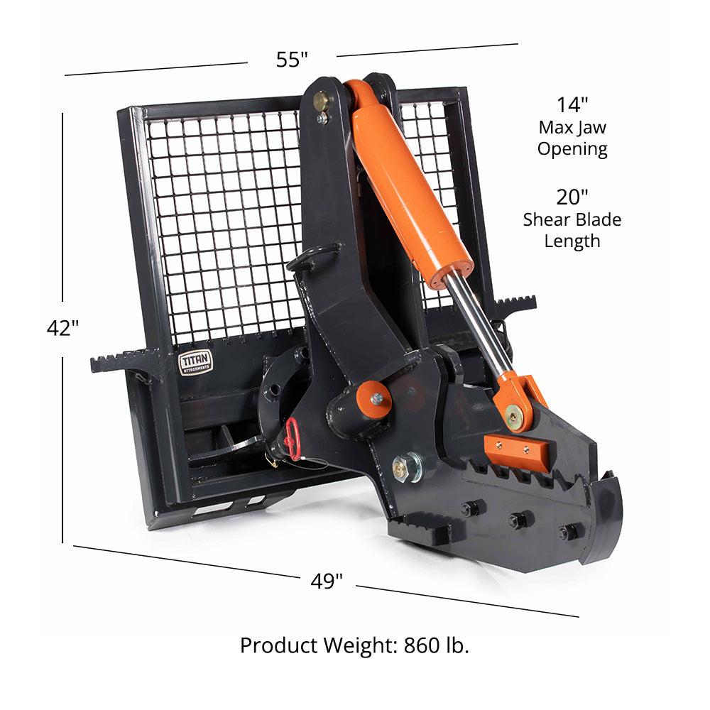 12" Rotating Tree Shear Attachment