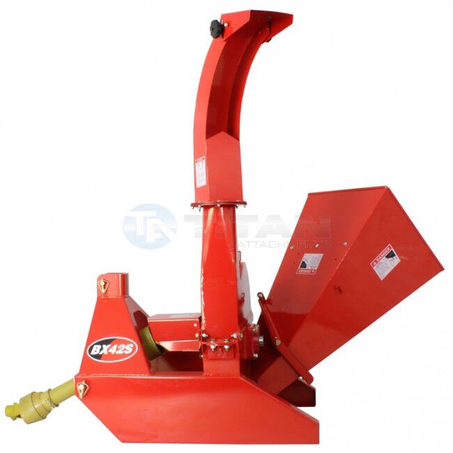 SCRATCH AND DENT - 3-Point Attachment Wood Chipper For Tractors Up To 40HP, Titan BX42 PTO 4”x10” - FINAL SALE