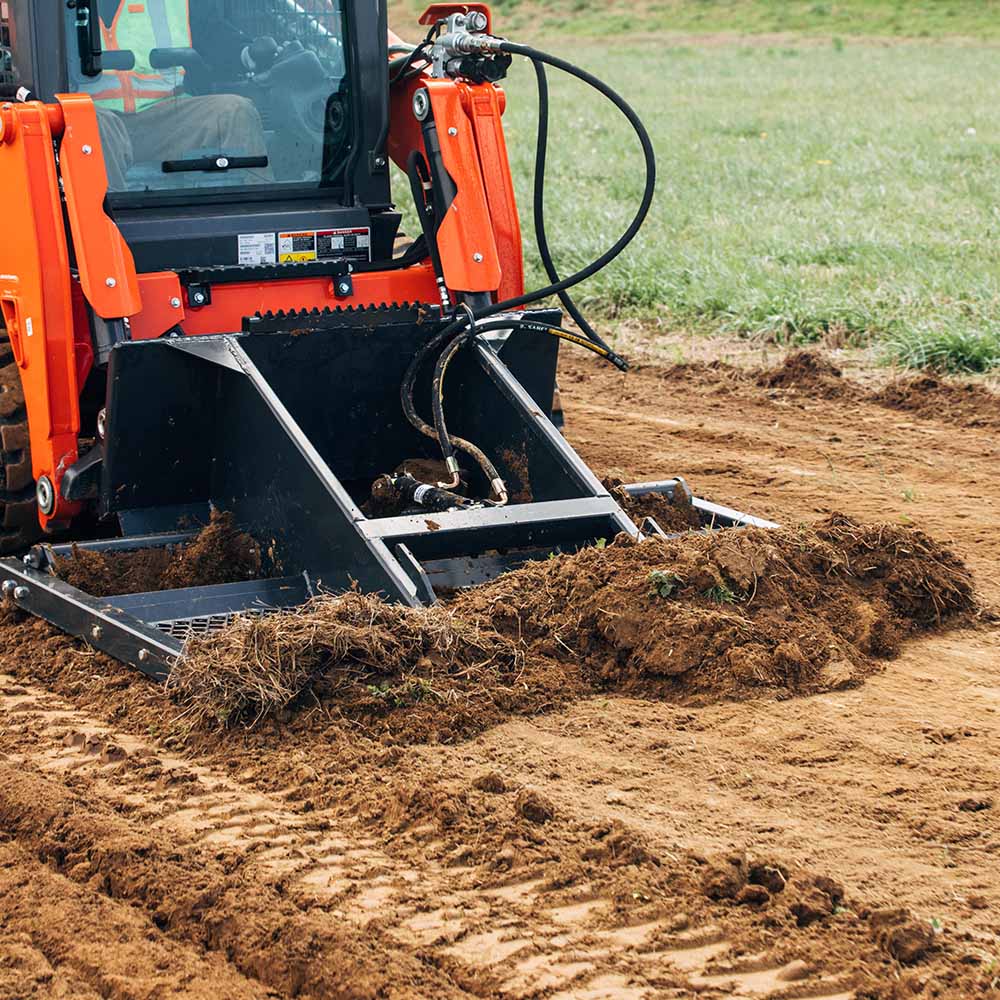 Skid Steer Land Plane with Hydraulic Shanks | 72" / Yes - view 27