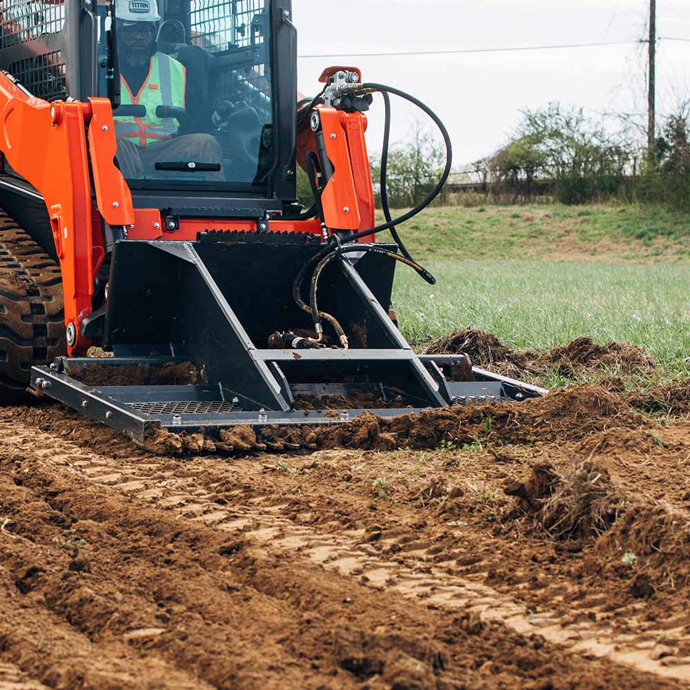 Skid Steer Land Plane with Hydraulic Shanks | 84" / Yes - view 38