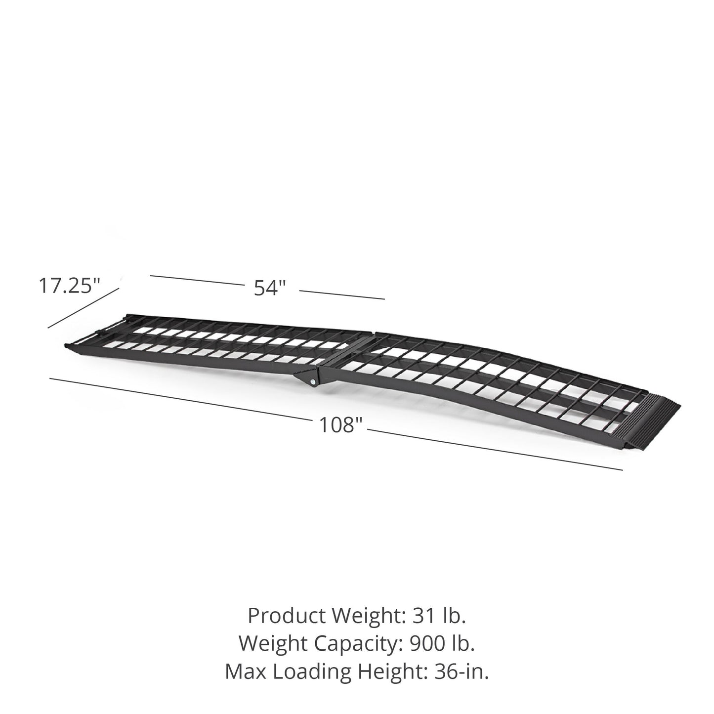 SCRATCH AND DENT - 9 FT Aluminum Arched Motorcycle Ramp - FINAL SALE - view 2