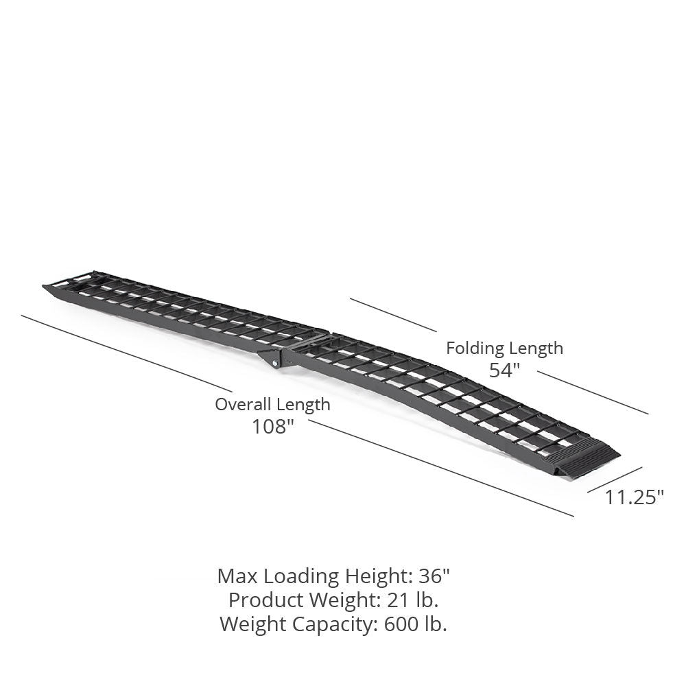 SCRATCH AND DENT - 9 FT Aluminum Arched Motorcycle Ramp - FINAL SALE - view 2