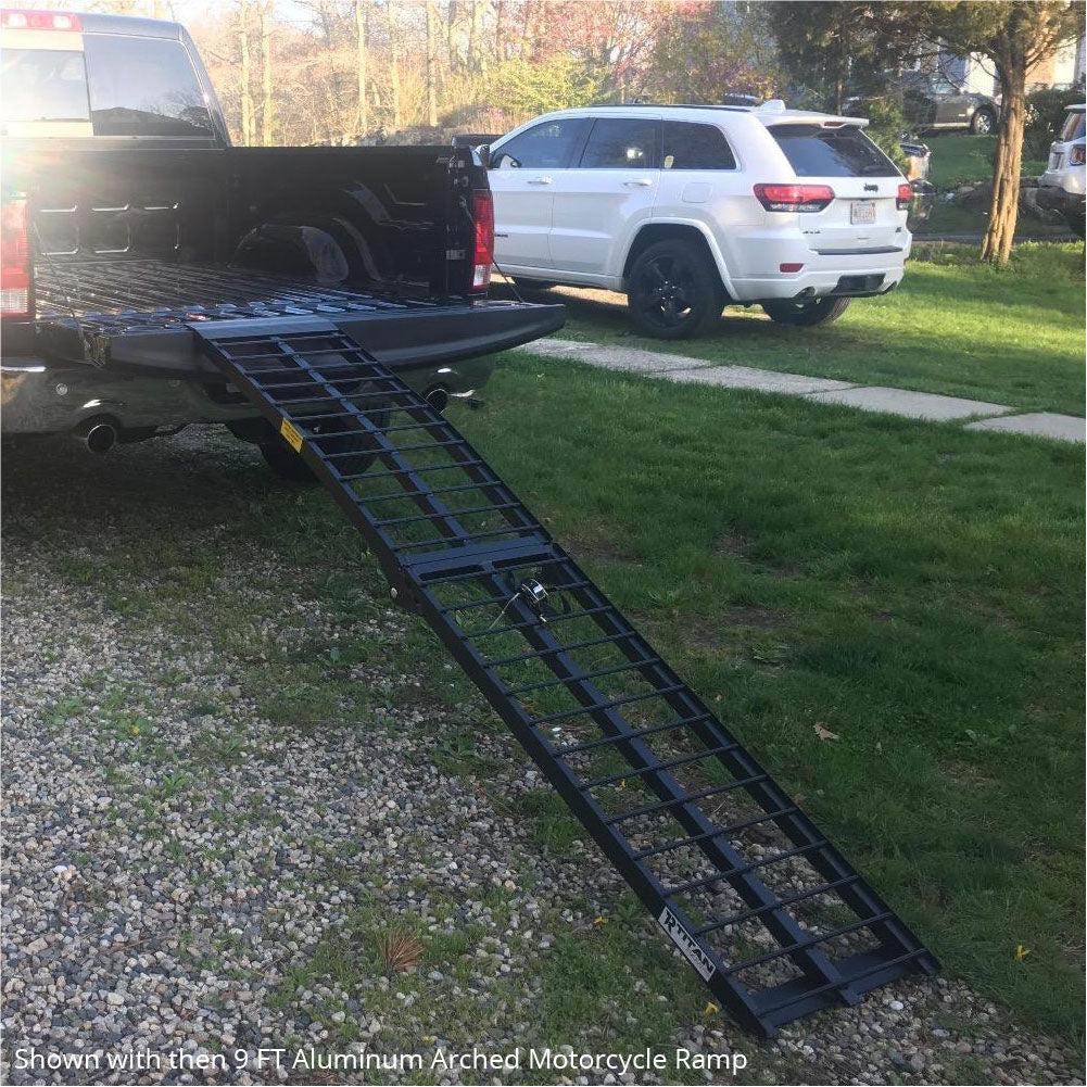 Scratch and Dent - 10 FT Aluminum Arched Motorcycle Ramp - FINAL SALE