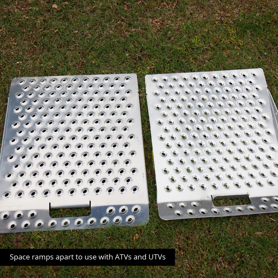 SCRATCH AND DENT - 29" Aluminum Dual Punch Plate Shed Ramps - FINAL SALE