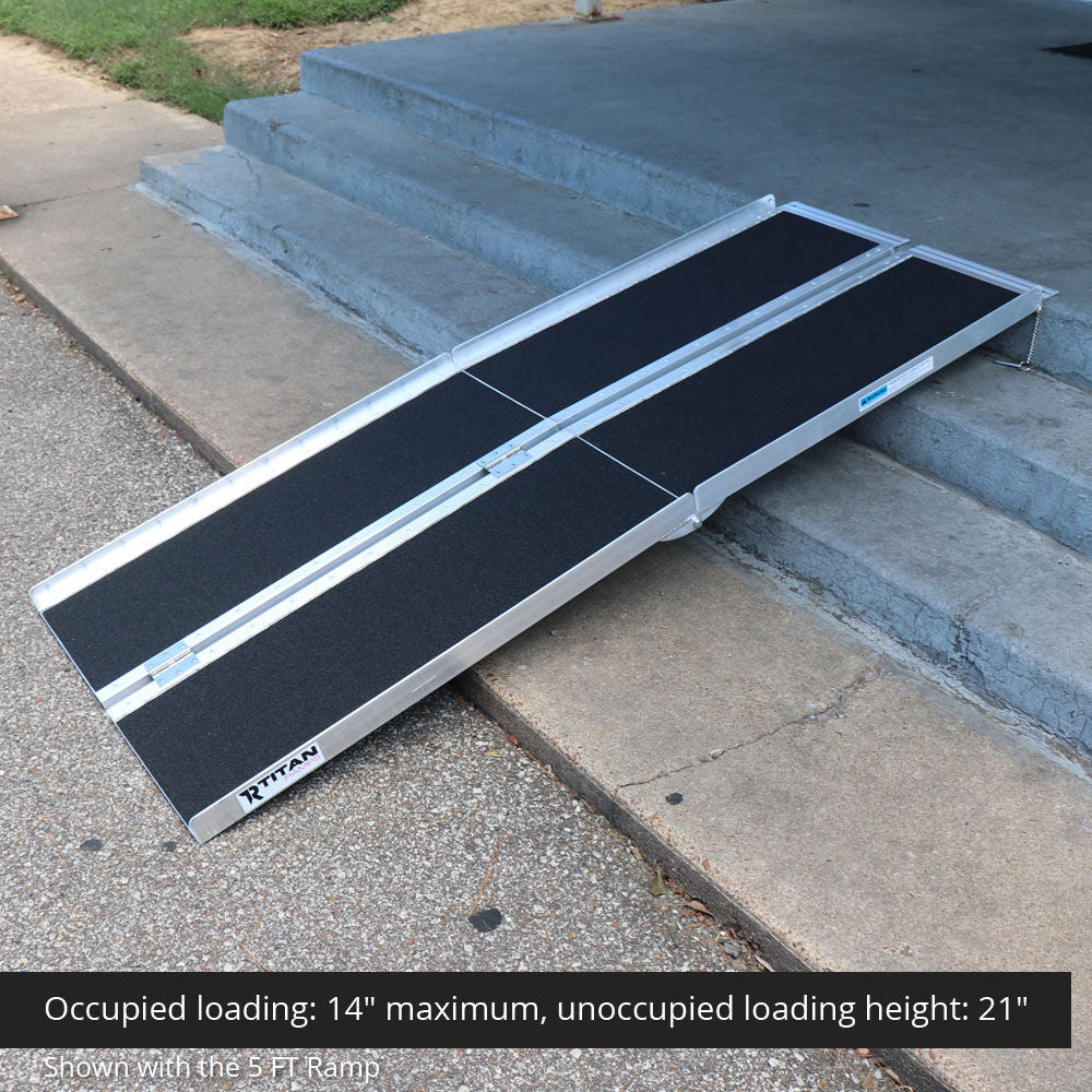 SCRATCH AND DENT - 7' Folding Aluminum Wheelchair Ramp
