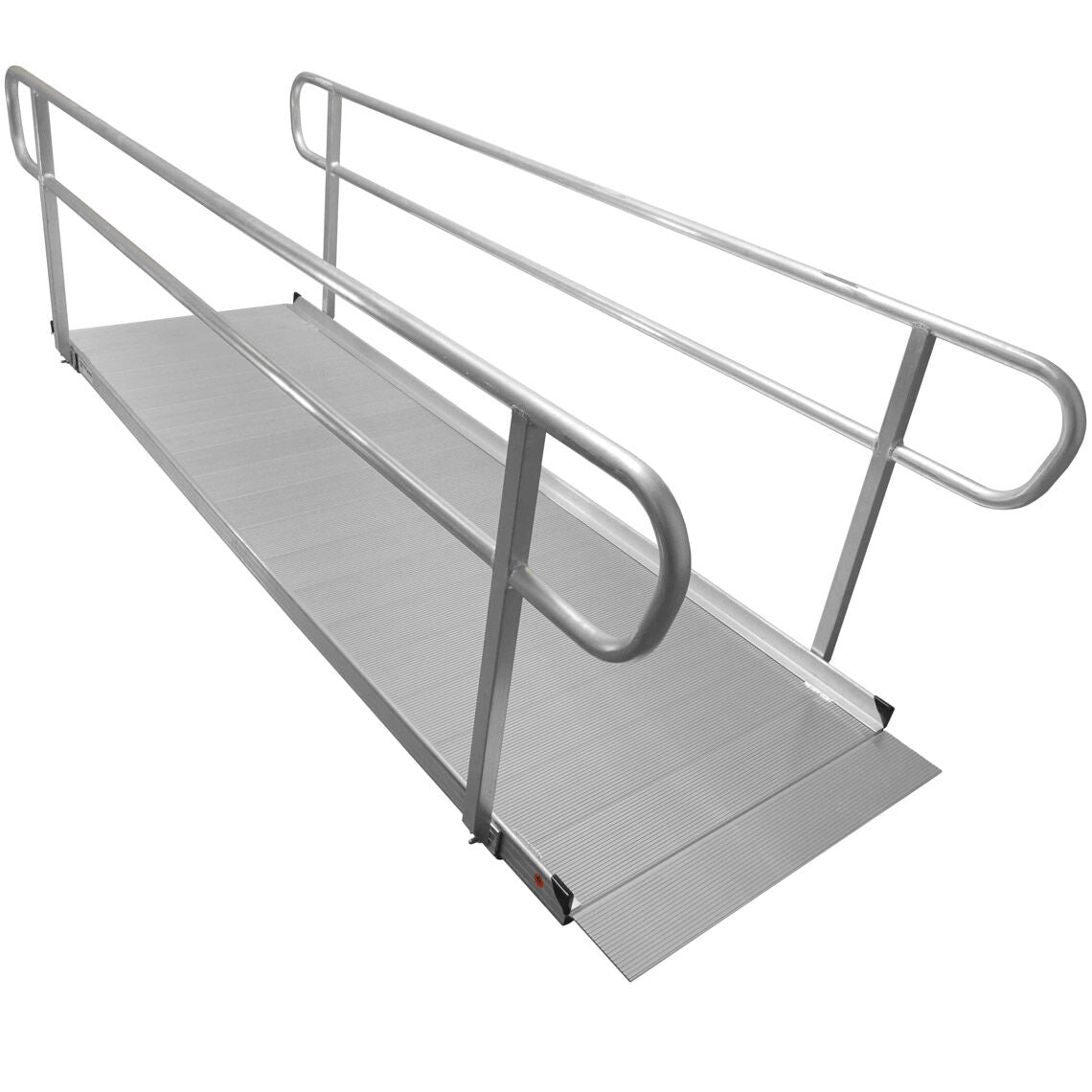 SCRATCH AND DENT - 10 FT Aluminum Wheelchair Entry Ramp & Handrails - FINAL SALE - view 1