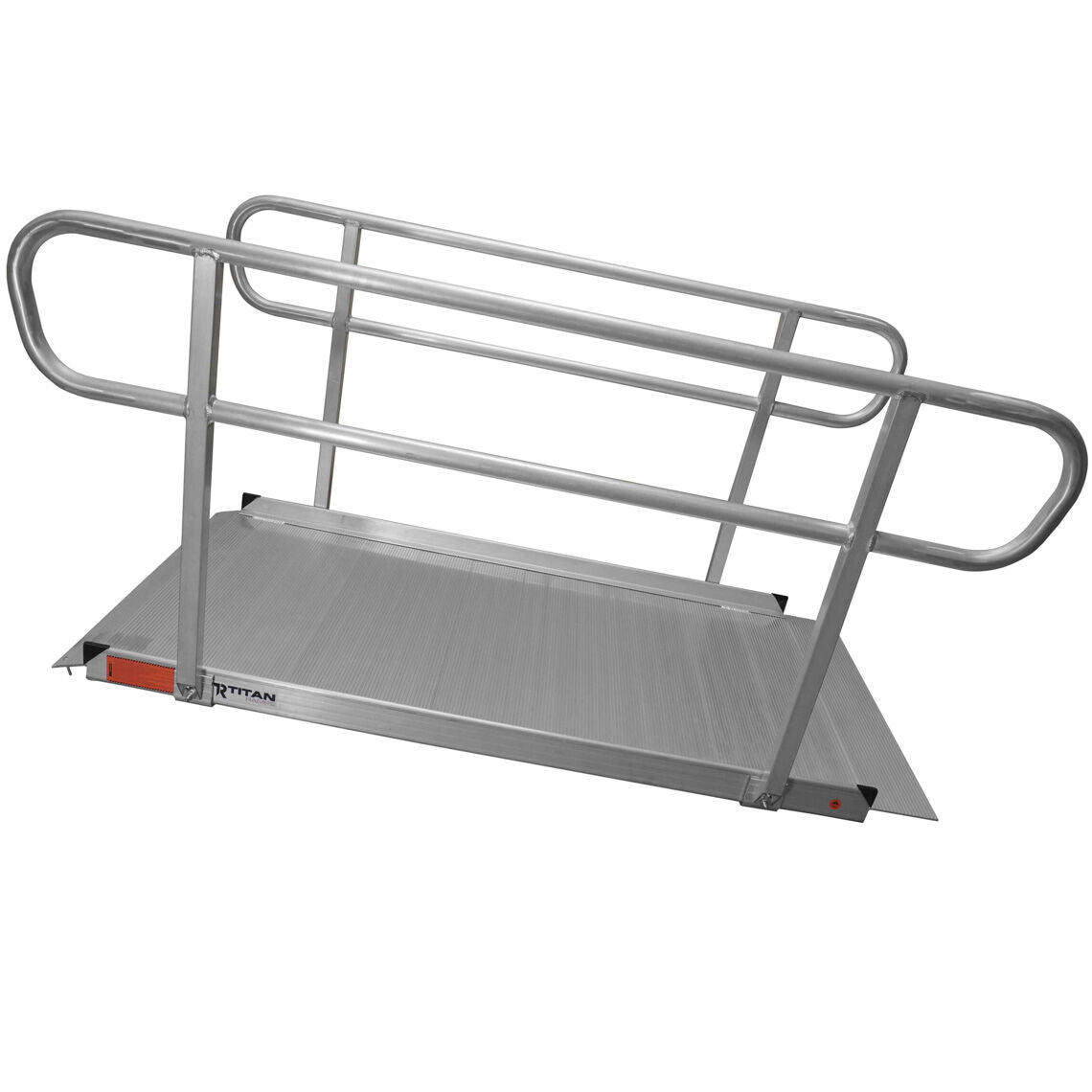 SCRATCH AND DENT - 6 FT Aluminum Wheelchair Entry Ramp & Handrails - FINAL SALE - view 2