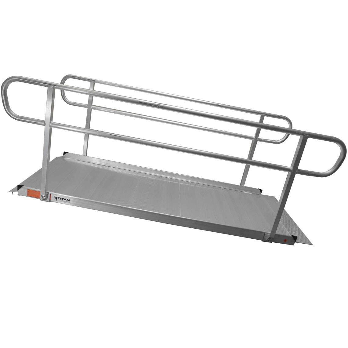 SCRATCH AND DENT - 8 FT Aluminum Wheelchair Entry Ramp And Handrails - FINAL SALE - view 3