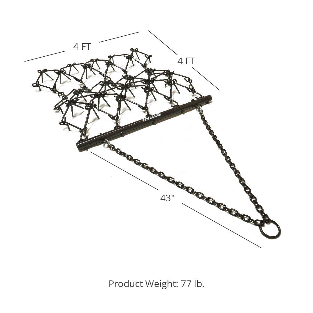 SCRATCH AND DENT - Titan 4' x 4' Heavy Duty Drag Harrow - FINAL SALE - view 2