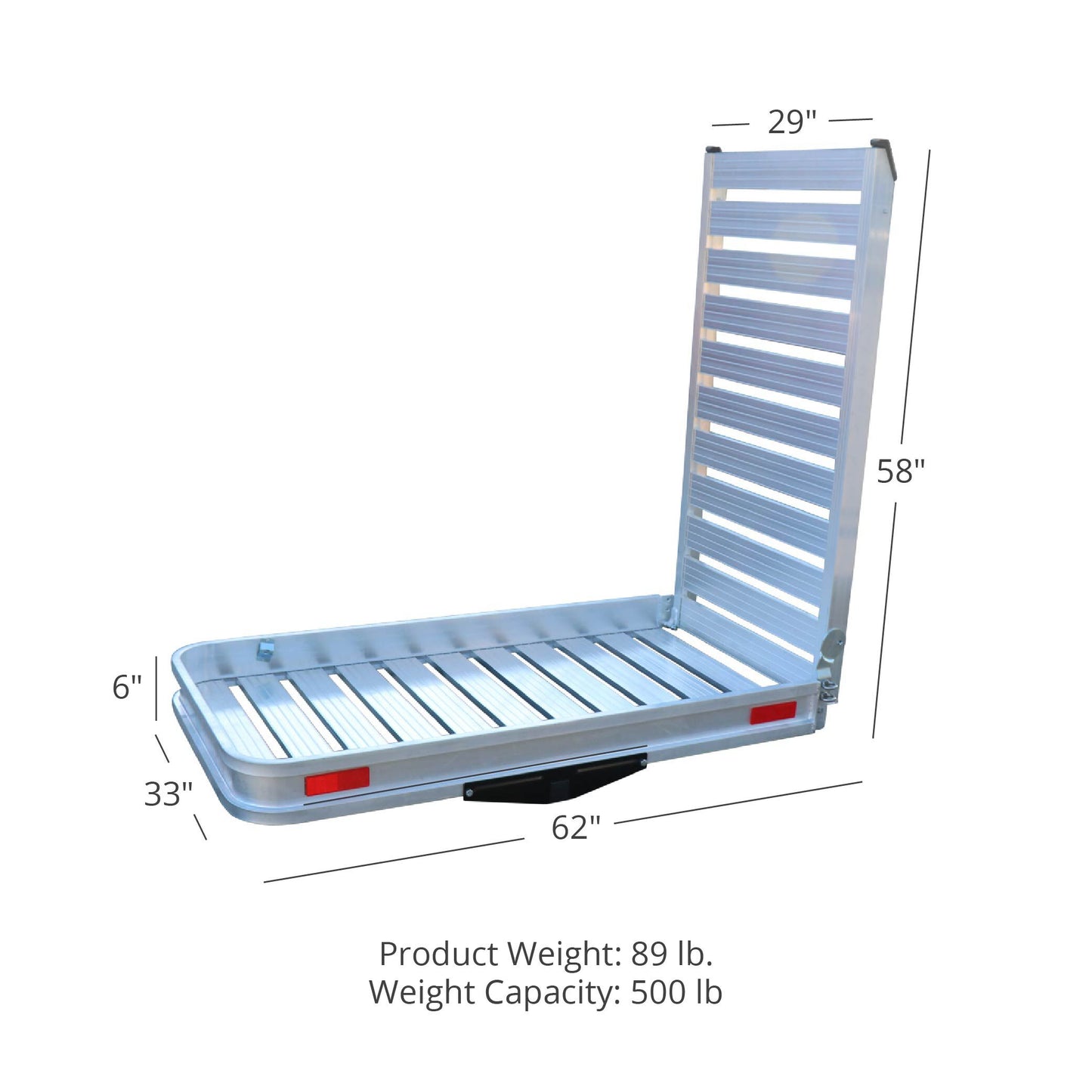 SCRATCH AND DENT - Hitch Mounted Aluminum Carrier With Ramp For Wheelchairs - FINAL SALE - view 2