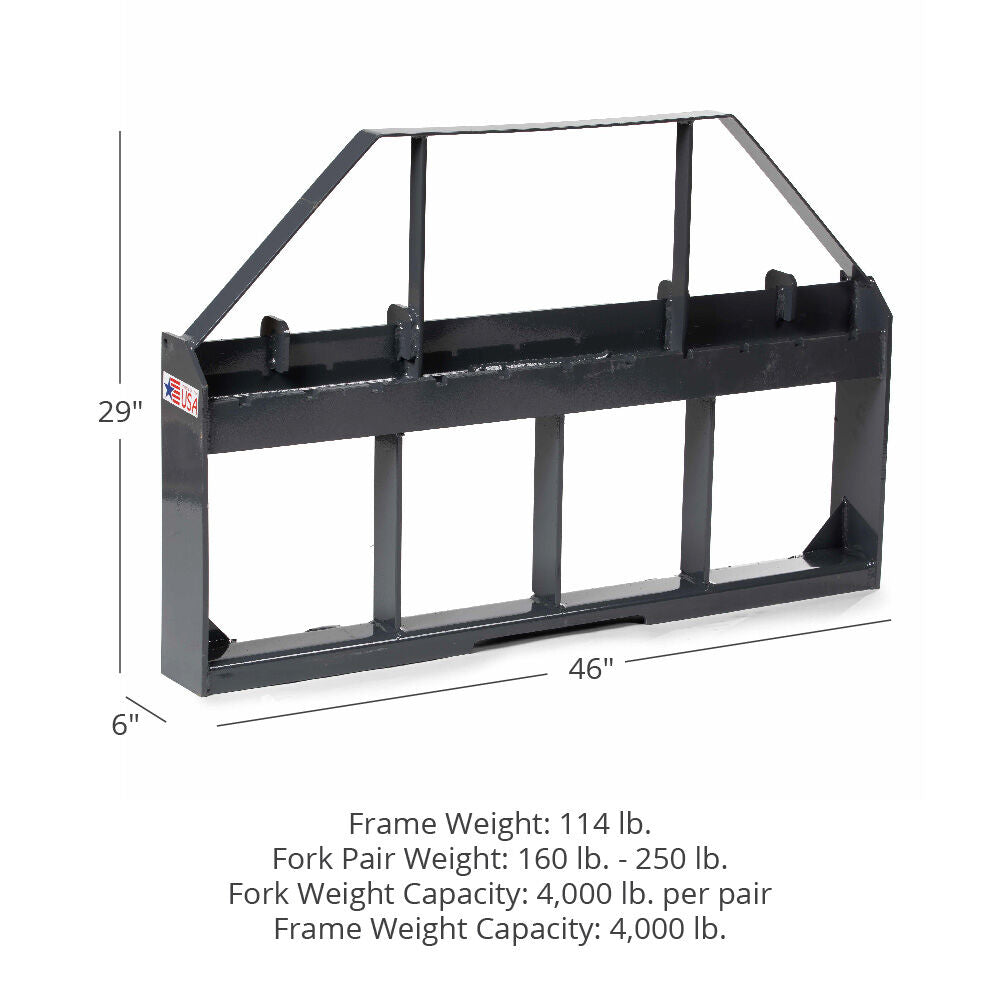 SCRATCH AND DENT - UA Made in the USA Skid Steer Pallet Fork Frame - FINAL SALE - view 2