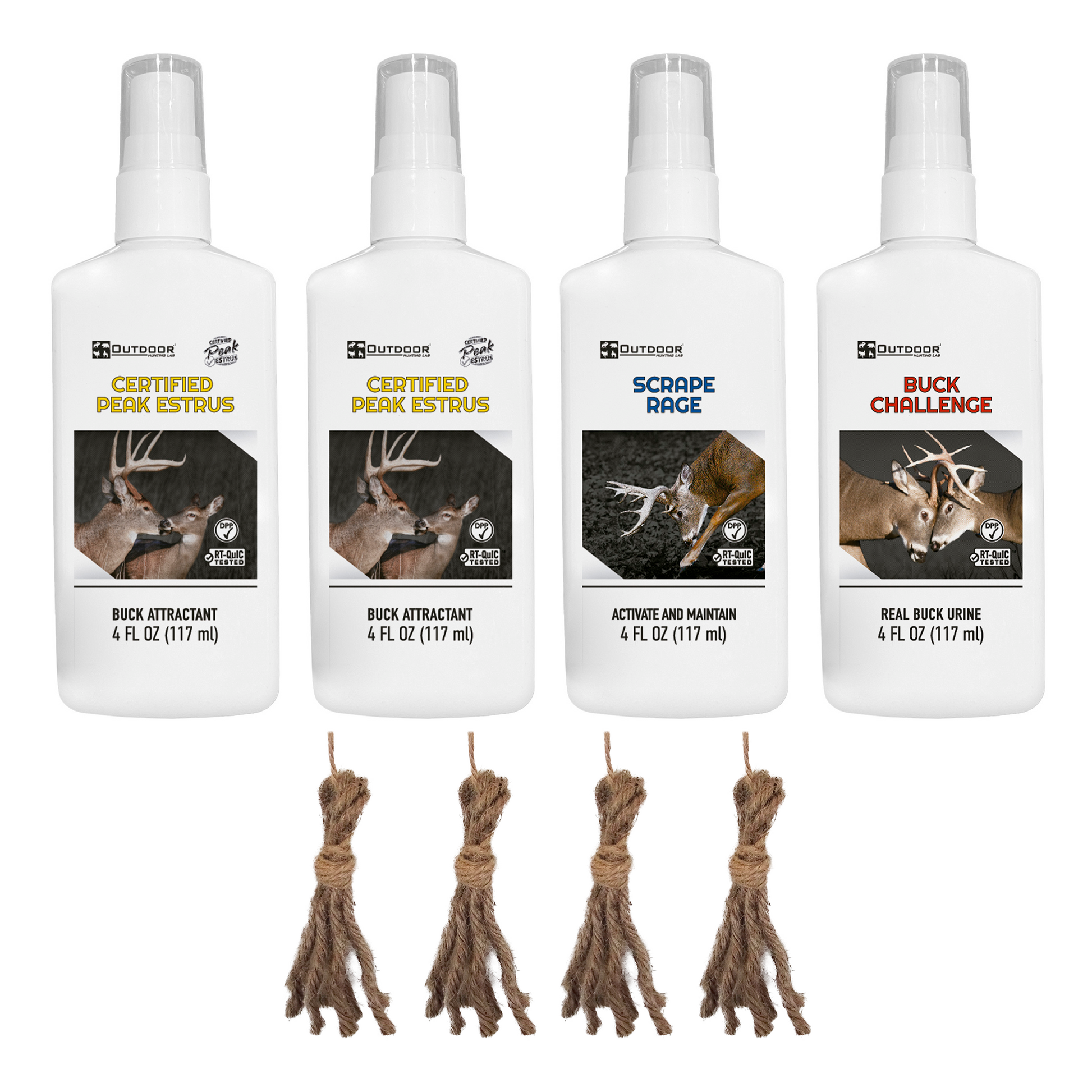 Outdoor Hunting Lab 2 oz Certified Peak Estrus | 4 Pack Variety