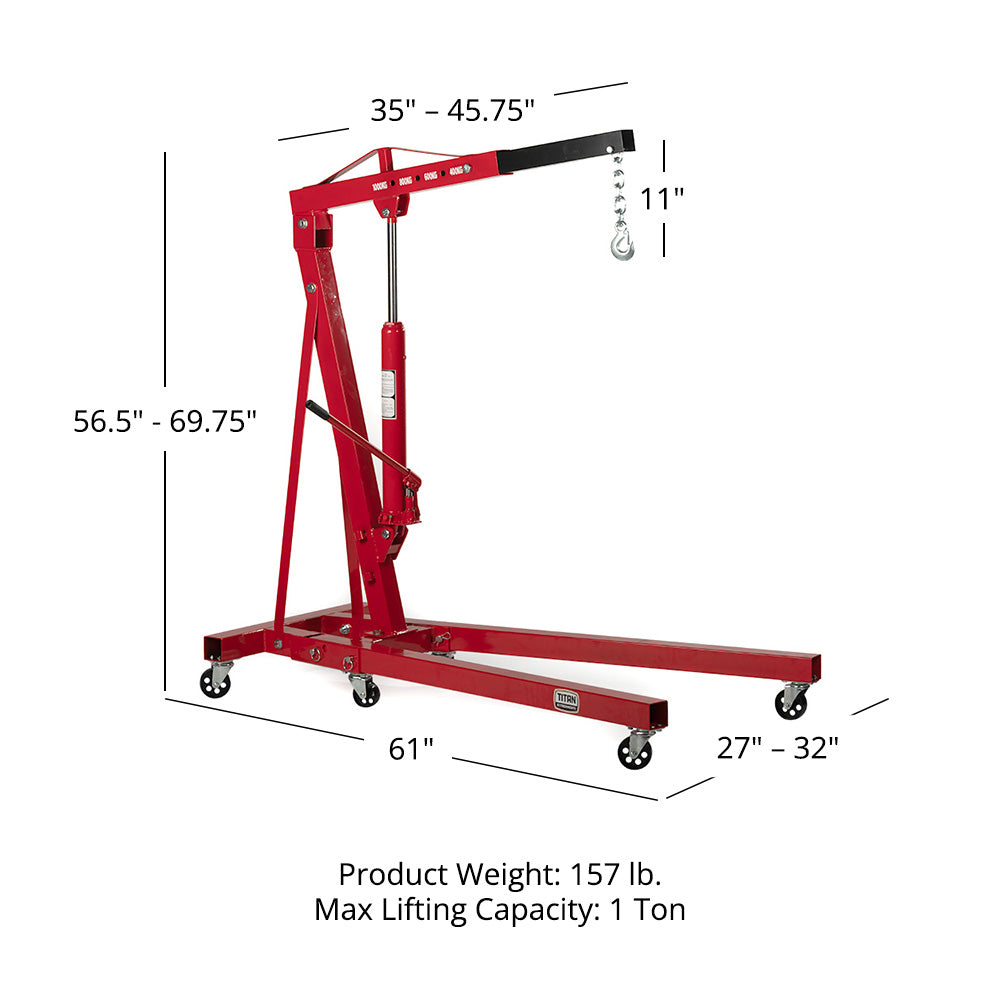 1 Ton Adjustable Shop Crane Lift - view 10