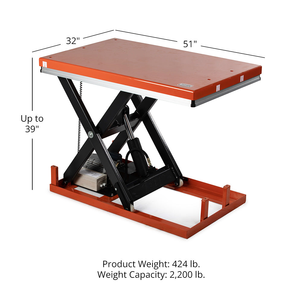 Standard Series 51" x 32" Hydraulic Lift Table - view 10