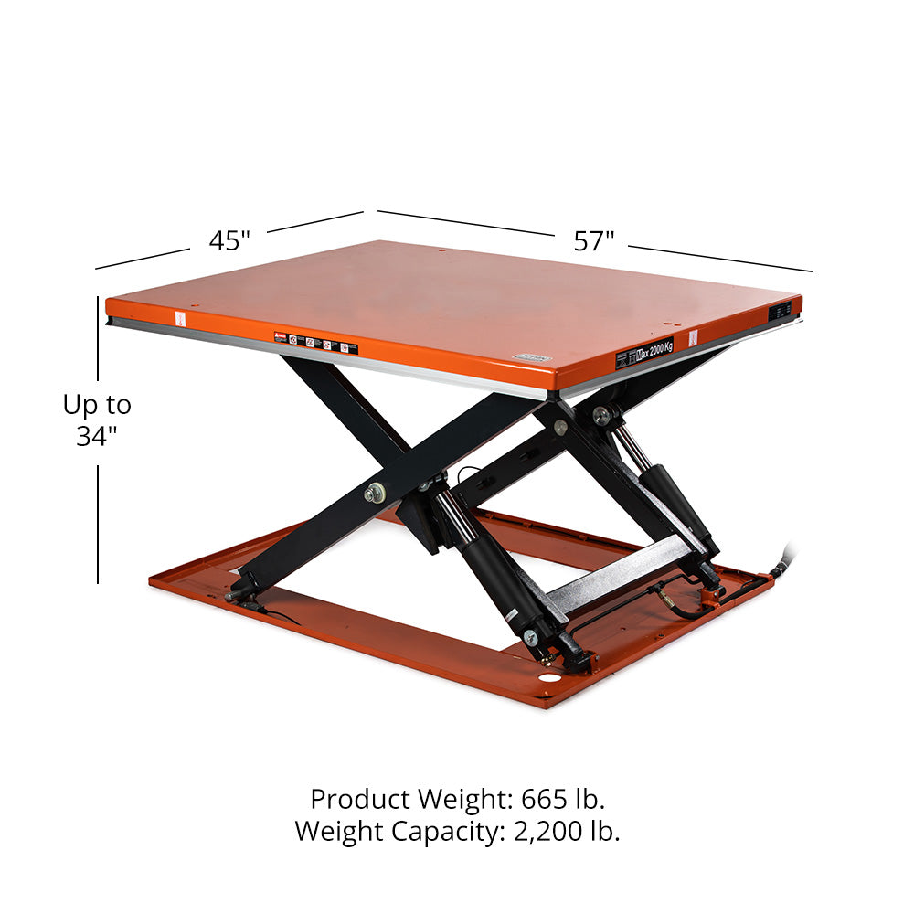 Pro Series Hydraulic Lift Tables | 57" x 45" - view 10