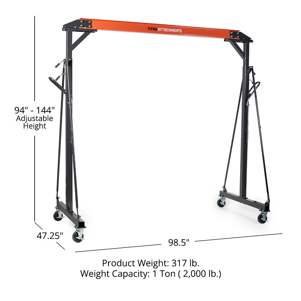 Adjustable Gantry Crane | 1 Ton (2,000 LB)