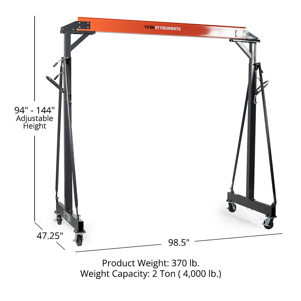 Adjustable Gantry Crane | 2 Ton (4,000 LB)