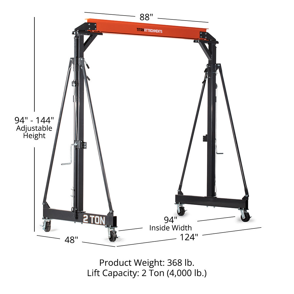 Telescoping Gantry Cranes | 2 Ton (4,000 LB)