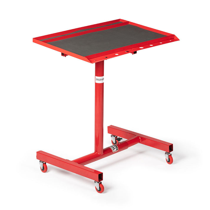 Adjustable Rolling Workshop Table With Tool Drawer - Mobile Workstation ...