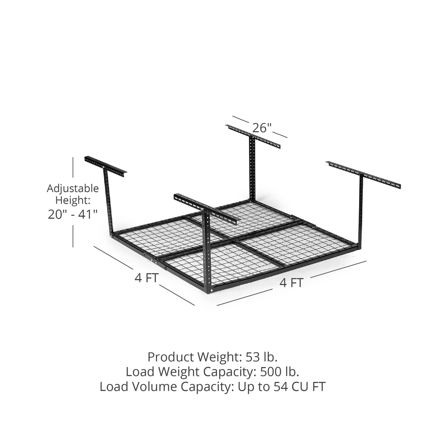 Overhead Garage Storage Rack | 4' x 4' - view 27