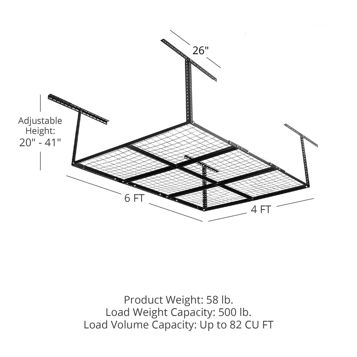 Overhead Garage Storage Rack | 4' x 6' - view 36