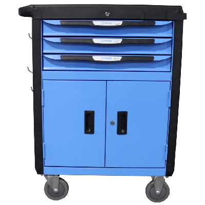 SCRATCH AND DENT - 32” 3 Drawer Mobile Tool Chest Cabinet With Double Doors - FINAL SALE - view 1