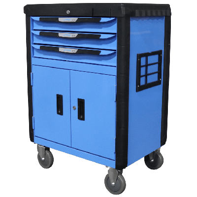 SCRATCH AND DENT - 32” 3 Drawer Mobile Tool Chest Cabinet With Double Doors - FINAL SALE - view 2