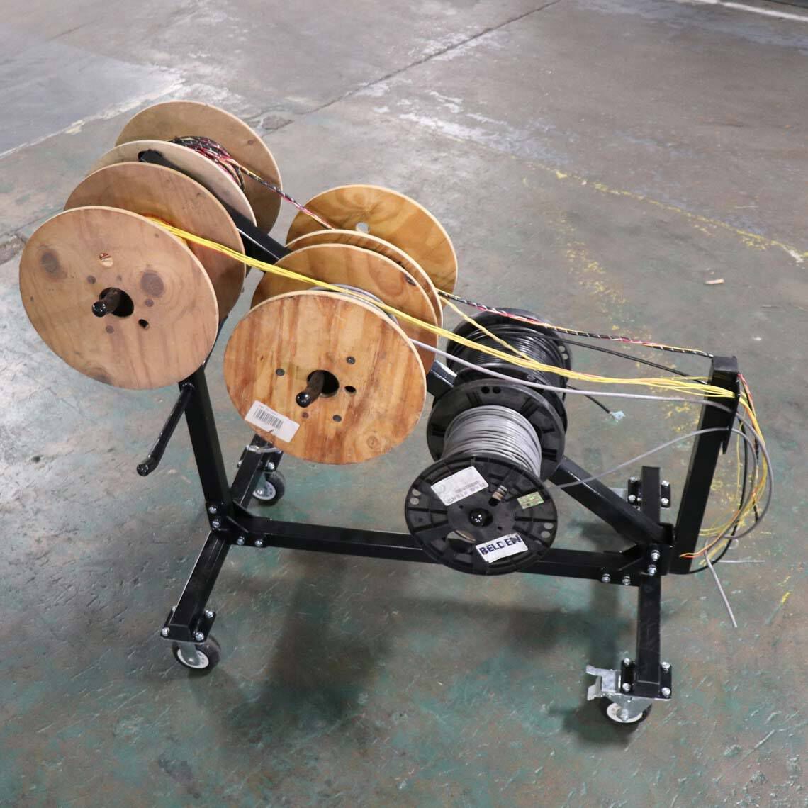 SCRATCH AND DENT - Large 8 Spool Mobile Wire Dolly