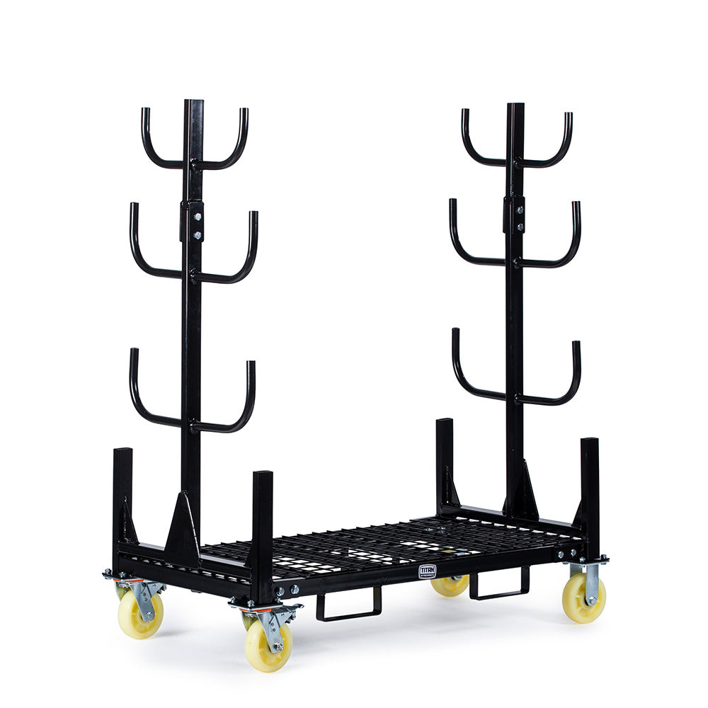 Mobile Conduit Lumber and Pipe Rack with Eight Bins - Heavy-Duty ...
