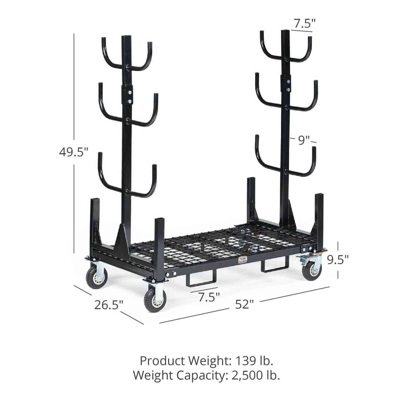 Mobile Conduit and Pipe Rack Cart - view 7