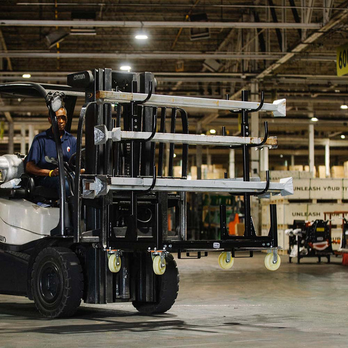 Mobile Industrial Conduit and Pipe Rack Cart | Titan Attachments