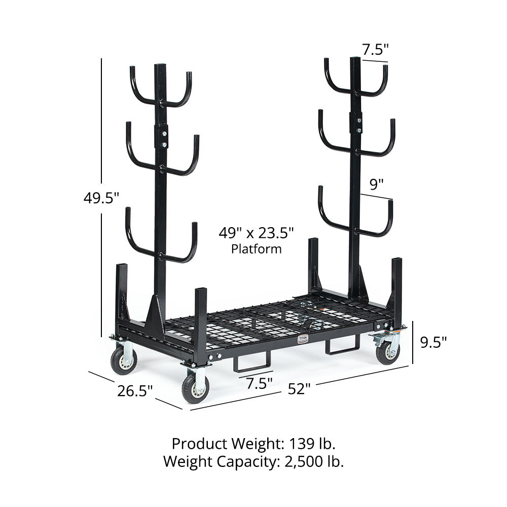 Mobile Industrial Conduit and Pipe Rack Cart