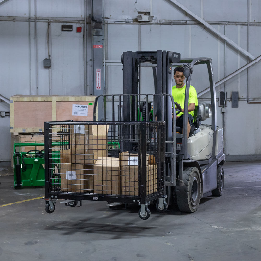 Industrial Wire Crate Cart