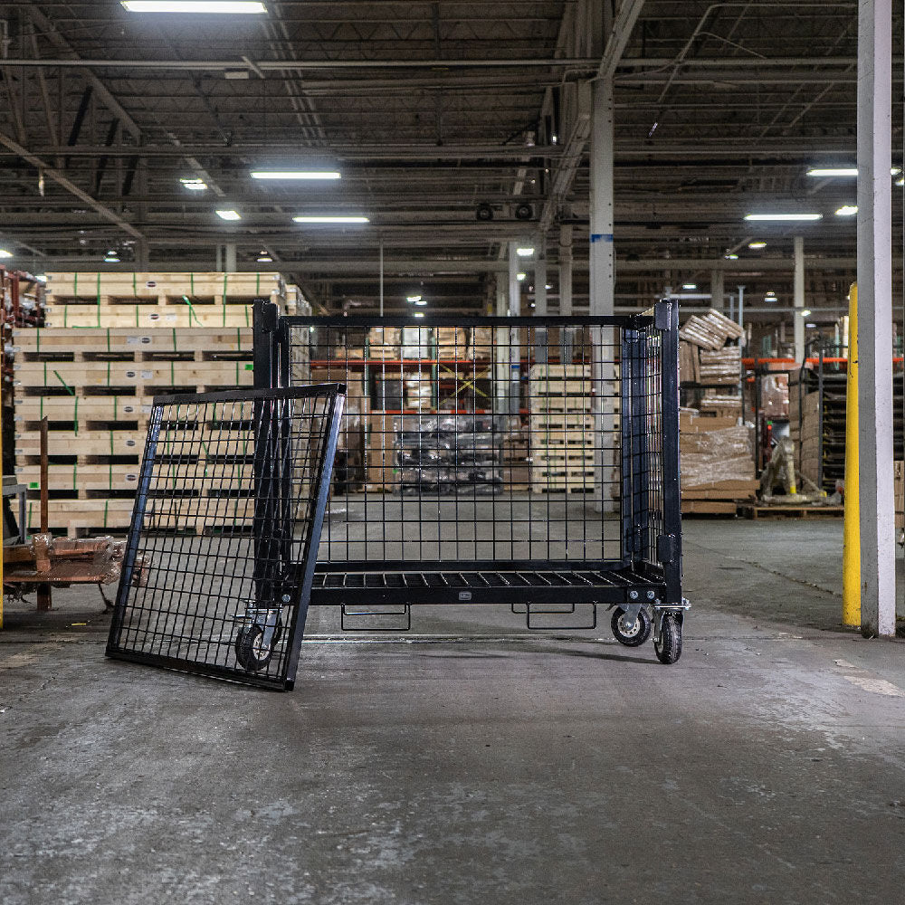 Industrial Wire Crate Cart