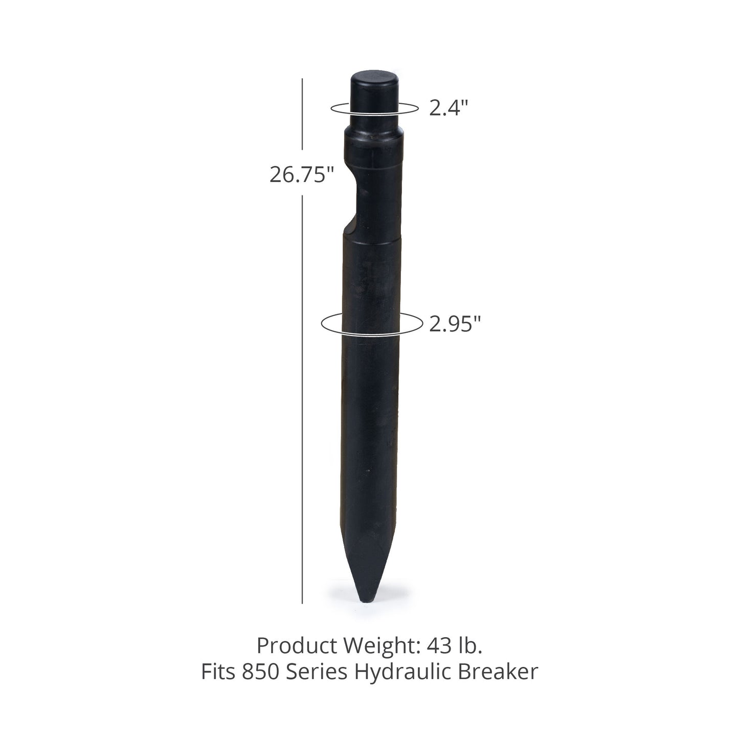 850 Series Hydraulic Breaker Moil Point Tool - view 3