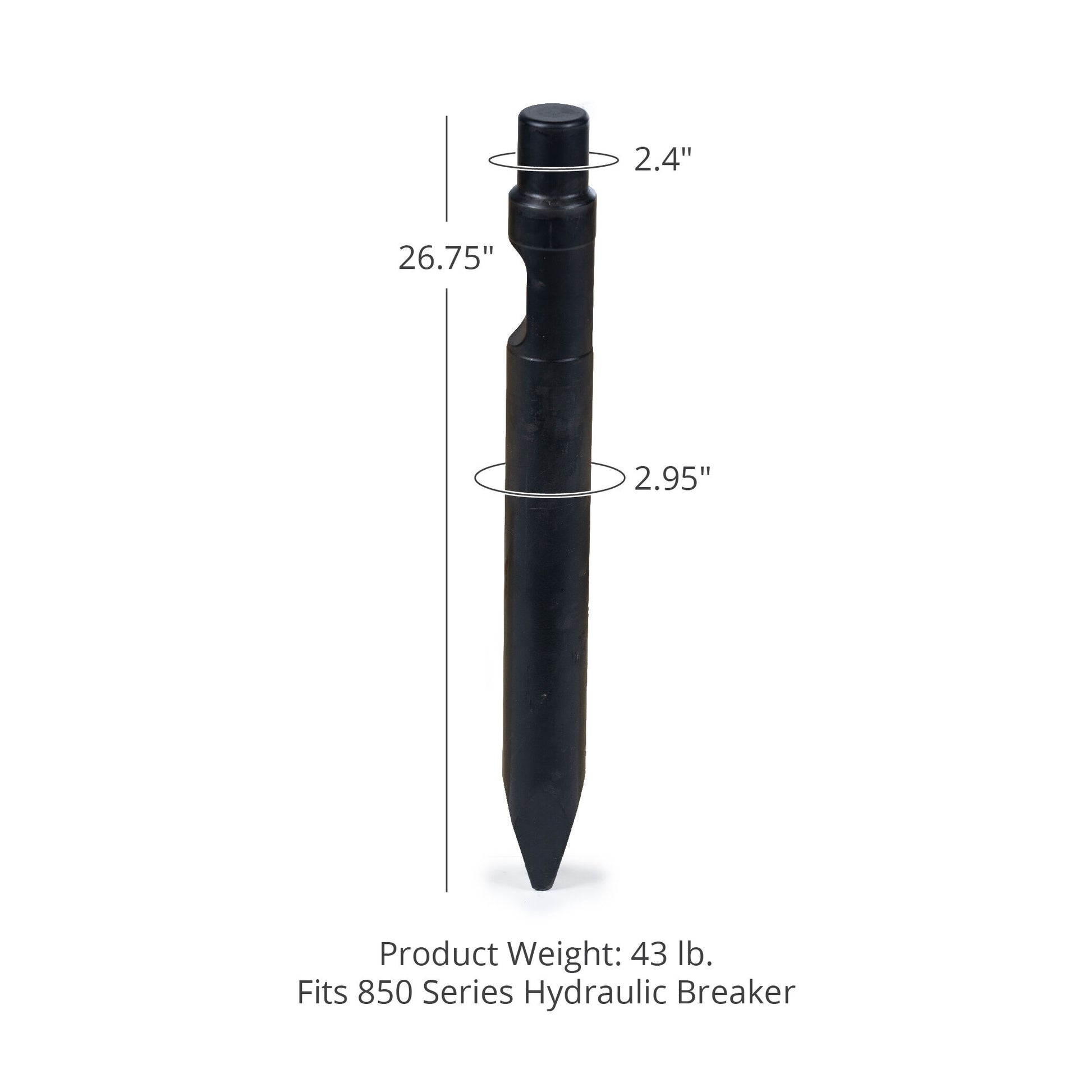 850 Series Hydraulic Breaker Moil Point Tool