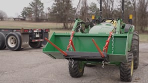 Dual Prong Hay Bale Spear Bucket Attachment | Frame + 43" Spears