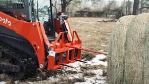 USA Made Standard Series Hay Frame Attachment | Orange / 43" Main Spear + 17.5" Stabilizers