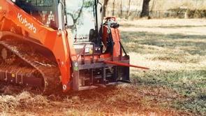 USA Made Standard Series Step-Through Hay Frame Attachment | Orange / 49" Main Spear + 17.5" Stabilizers