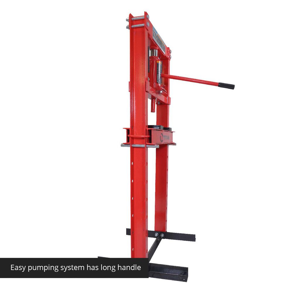 12 Ton Hydraulic Shop Floor Press, HD H-Frame Steel Construction, Shop  Equipment