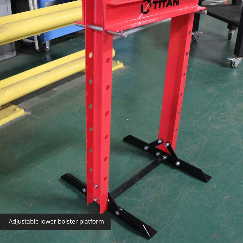 12 Hydraulic Shop Floor Press, HD H-Frame Steel Shop Equipment | Titan Attachments