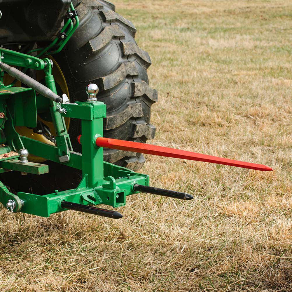 3 Point Gooseneck Tractor Trailer Hitch - Optional Hay Bale Spear and  Stabilizer Spears - Fits Category 1 Tractors - 2 Receiver Hitch and 2  Gooseneck Ball